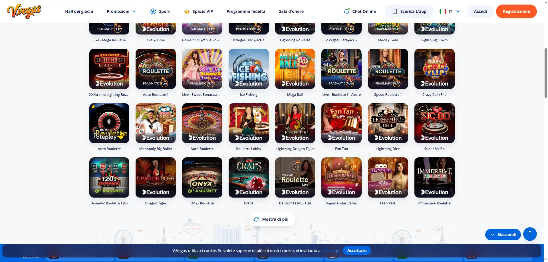 App Dedicata e Browser Mobile &mdash; Vulkan Vegas